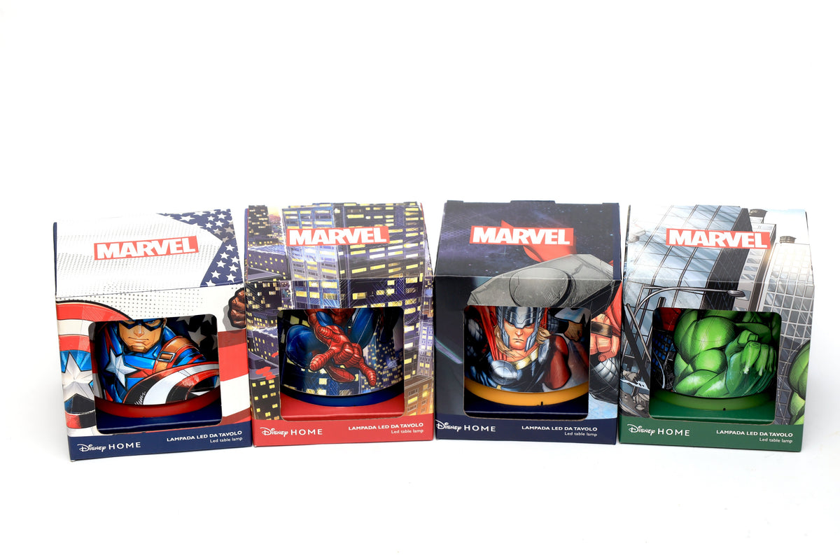 EGAN Marvel Spider-Man LED Table Lamp 11 cm, Warm Light, USB Powered, Adjustable Telescopic Desk & Night Light, ABS