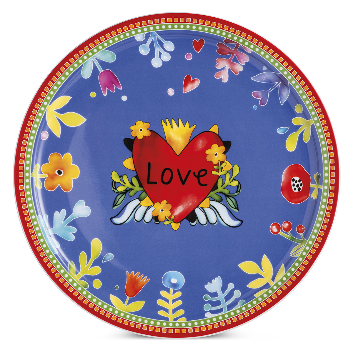 Love Red Cake Plate D.31.