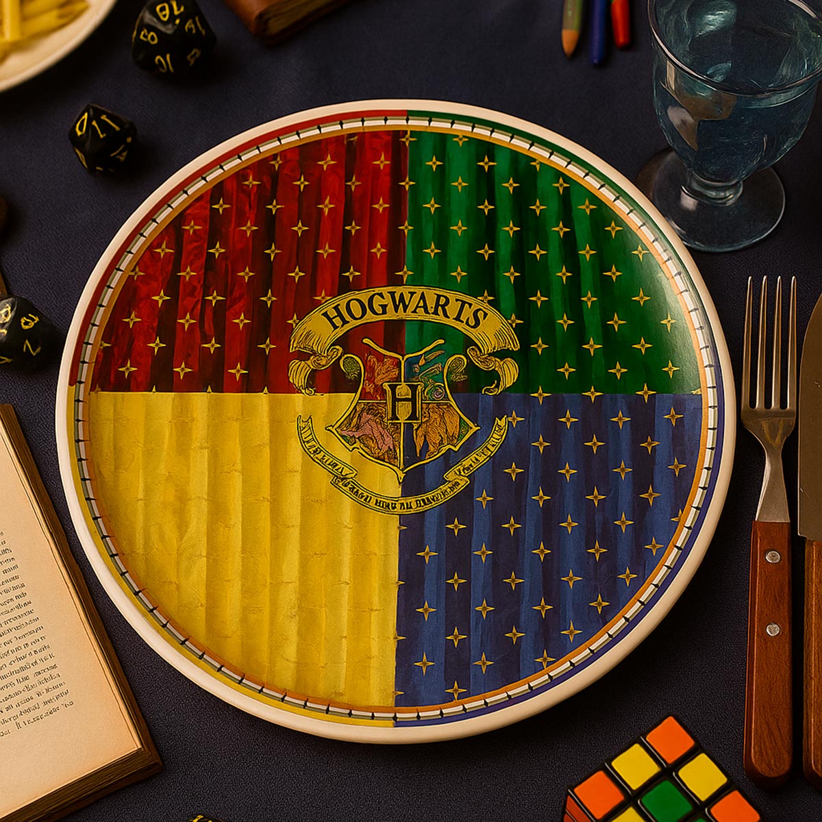 EGAN Harry Potter Serving Plate 30.5 cm – Porcelain Platter , Dishwasher & Microwave Safe , Hogwarts Tableware for Parties, Dining & Gifting