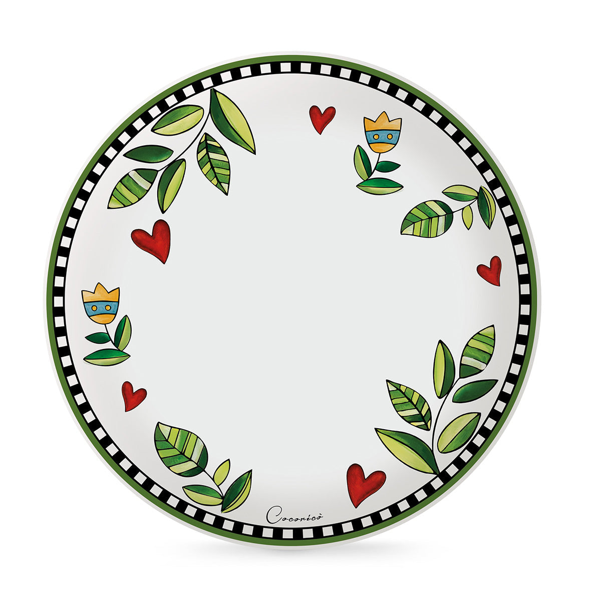 Coccorico Green Dinner Plates Set of 6, 27cm – EGAN Italian Design