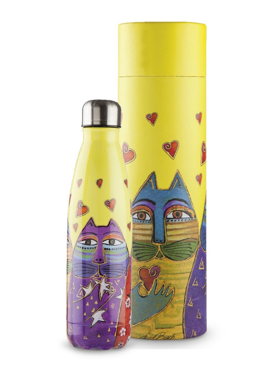 Water Bottle Laurel Fantastic Felines Song Yellow ML.500.