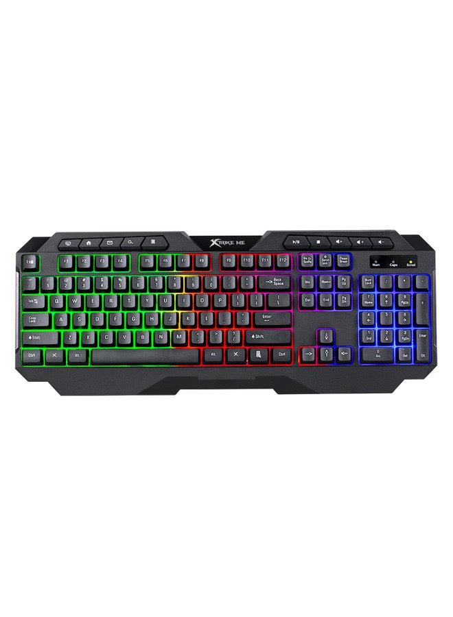 Gaming Bundle 4i n 1 multimedia wired keyboard with 7 color backlit wired mouse with wired headset with  suitable durable mousepad.