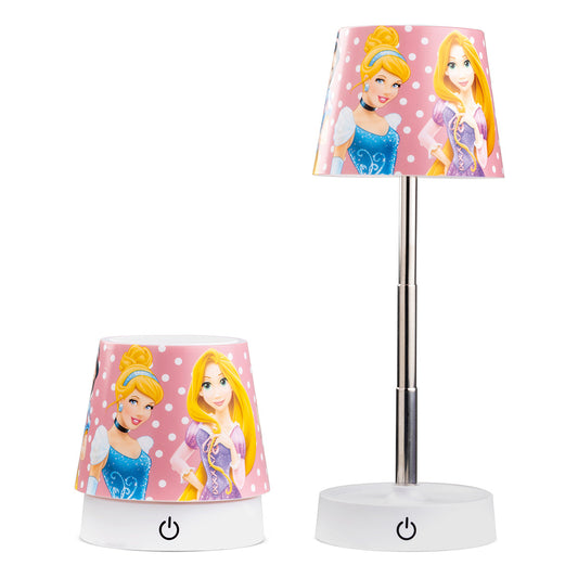 Egan Disney LED Table Lamp – Princesses Tales Collection, USB Rechargeable with Telescopic Stand (Red, 11.5x11.5cm)