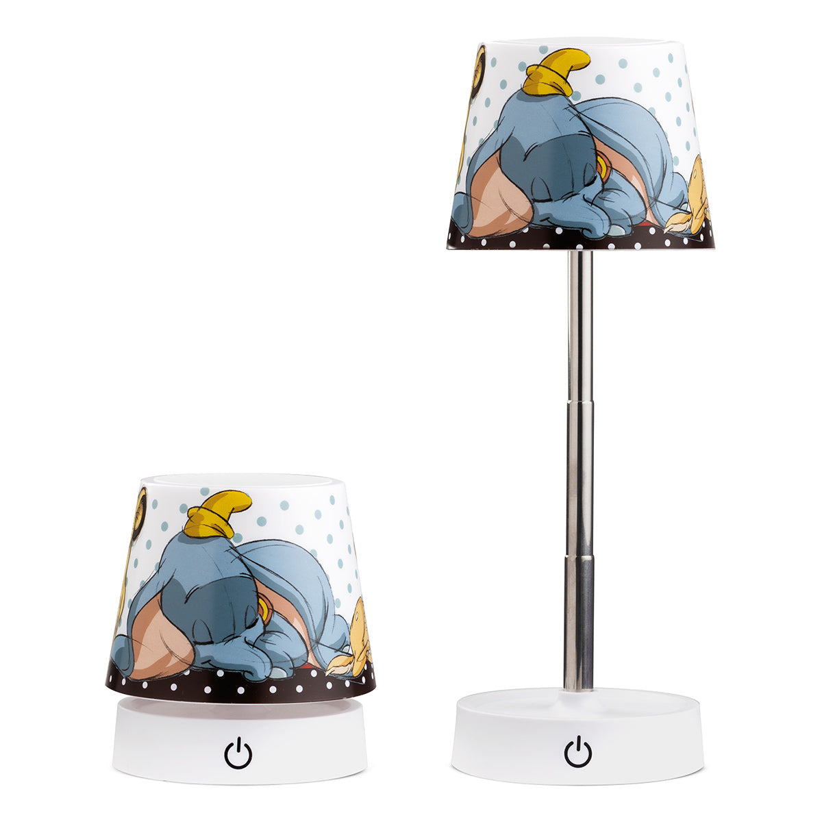 Egan Disney LED Table Lamp – Animals Tales Collection, USB Rechargeable with Telescopic Stand (Red, 11.5x11.5cm)