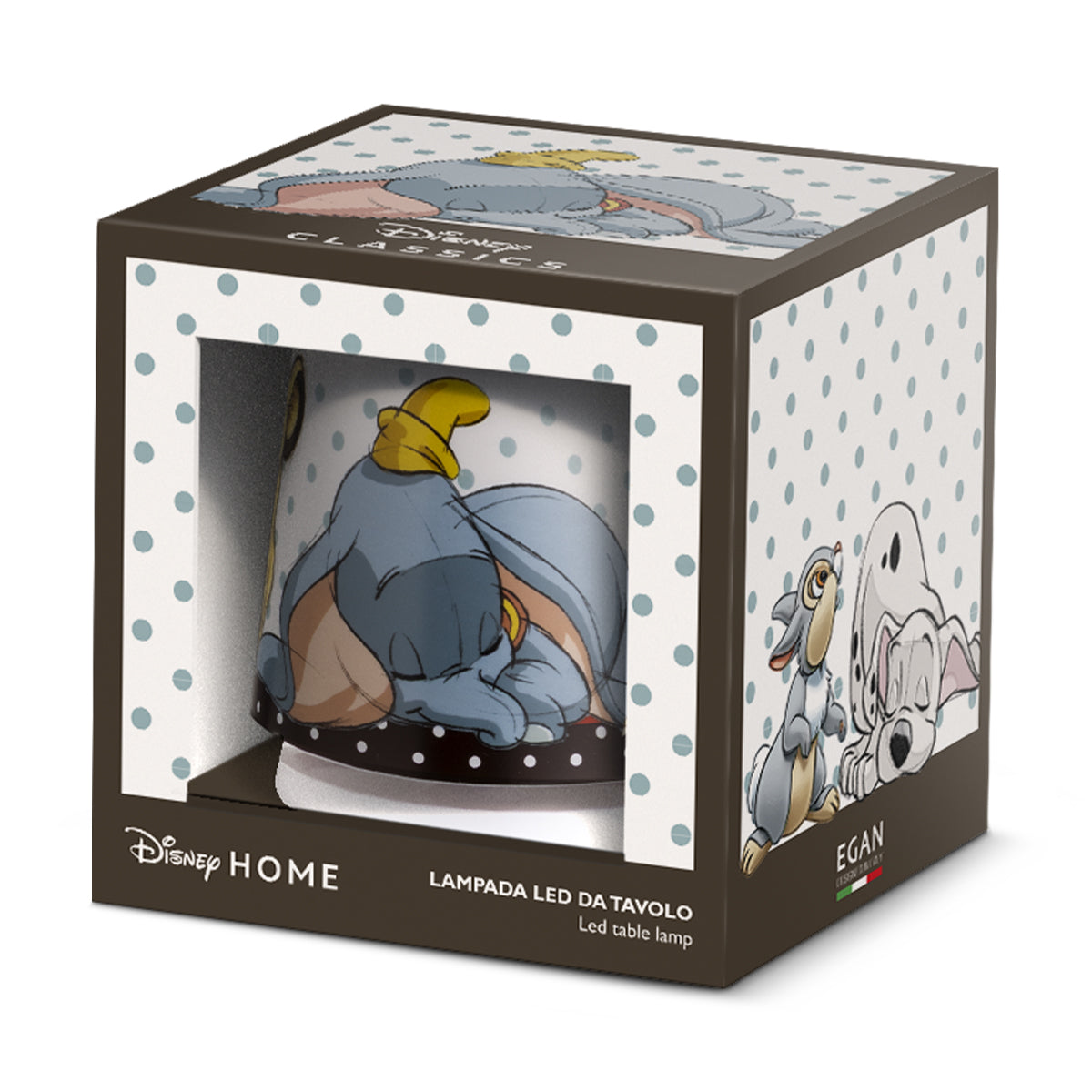 Egan Disney LED Table Lamp – Animals Tales Collection, USB Rechargeable with Telescopic Stand (Red, 11.5x11.5cm)