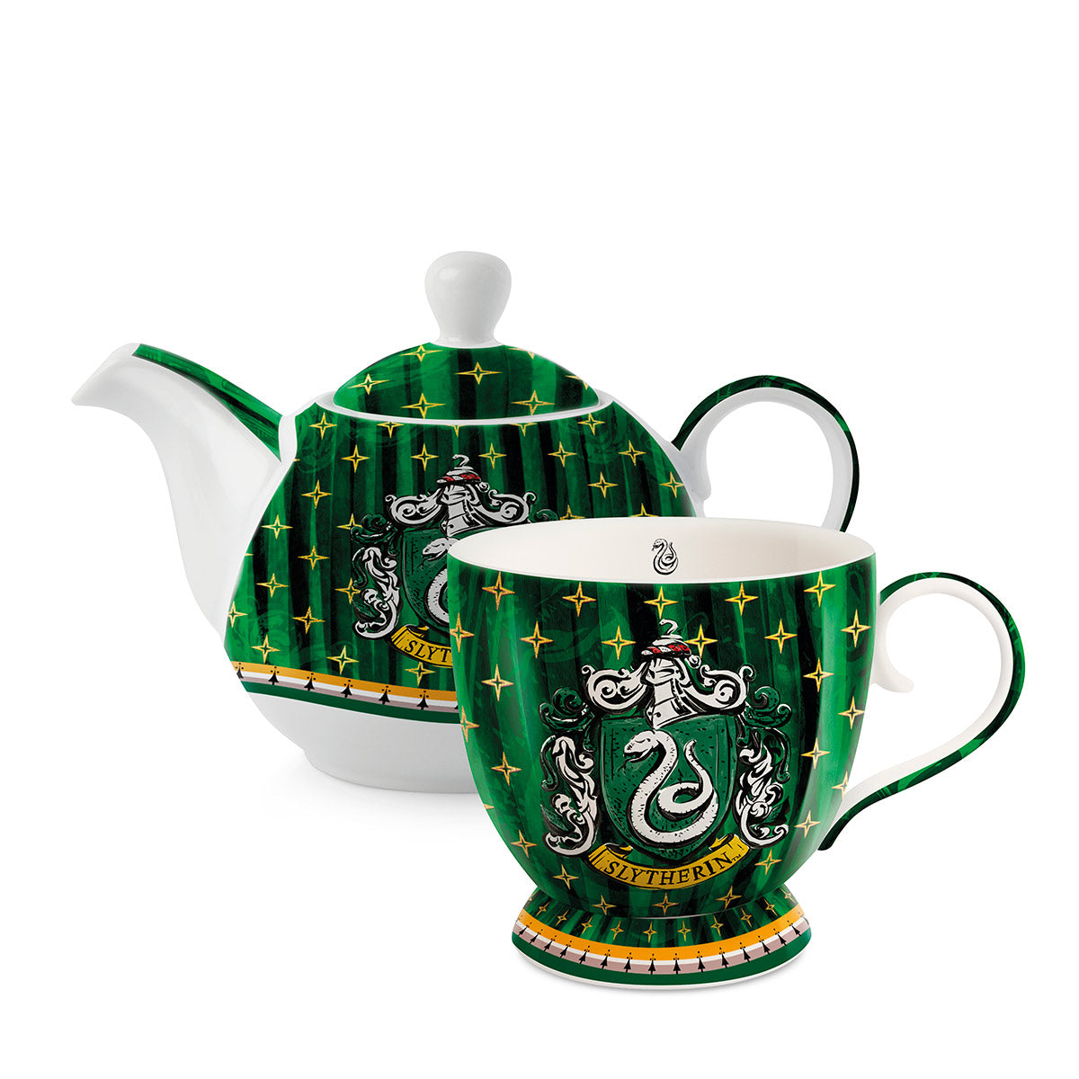 EGAN Harry Potter Slytherin Teapot & Mug Set , Porcelain Tea Set , Dishwasher & Microwave Safe , Hogwarts House Gift for Fans