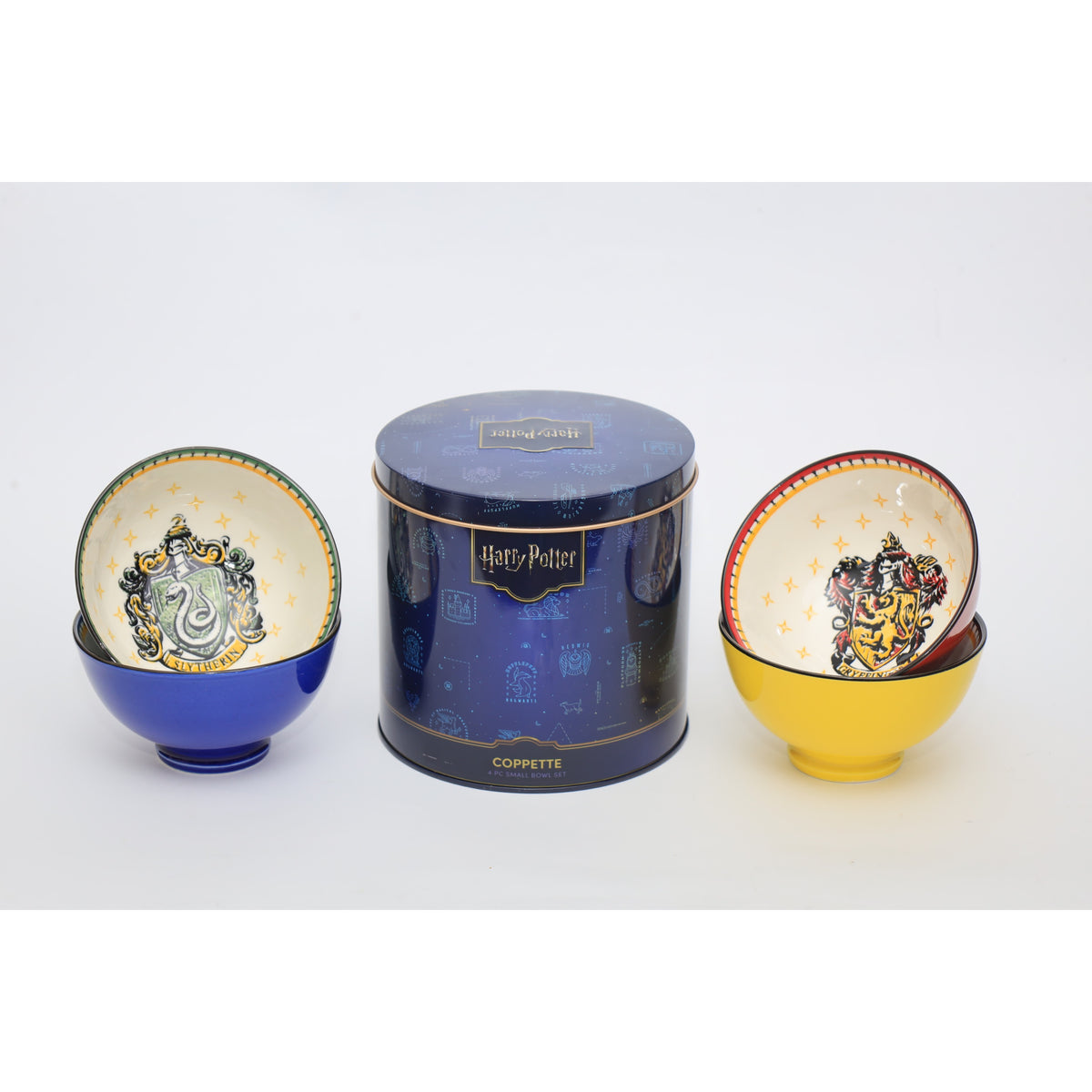 EGAN Harry Potter Bowl Set – 4 Porcelain Bowls | Hogwarts Houses