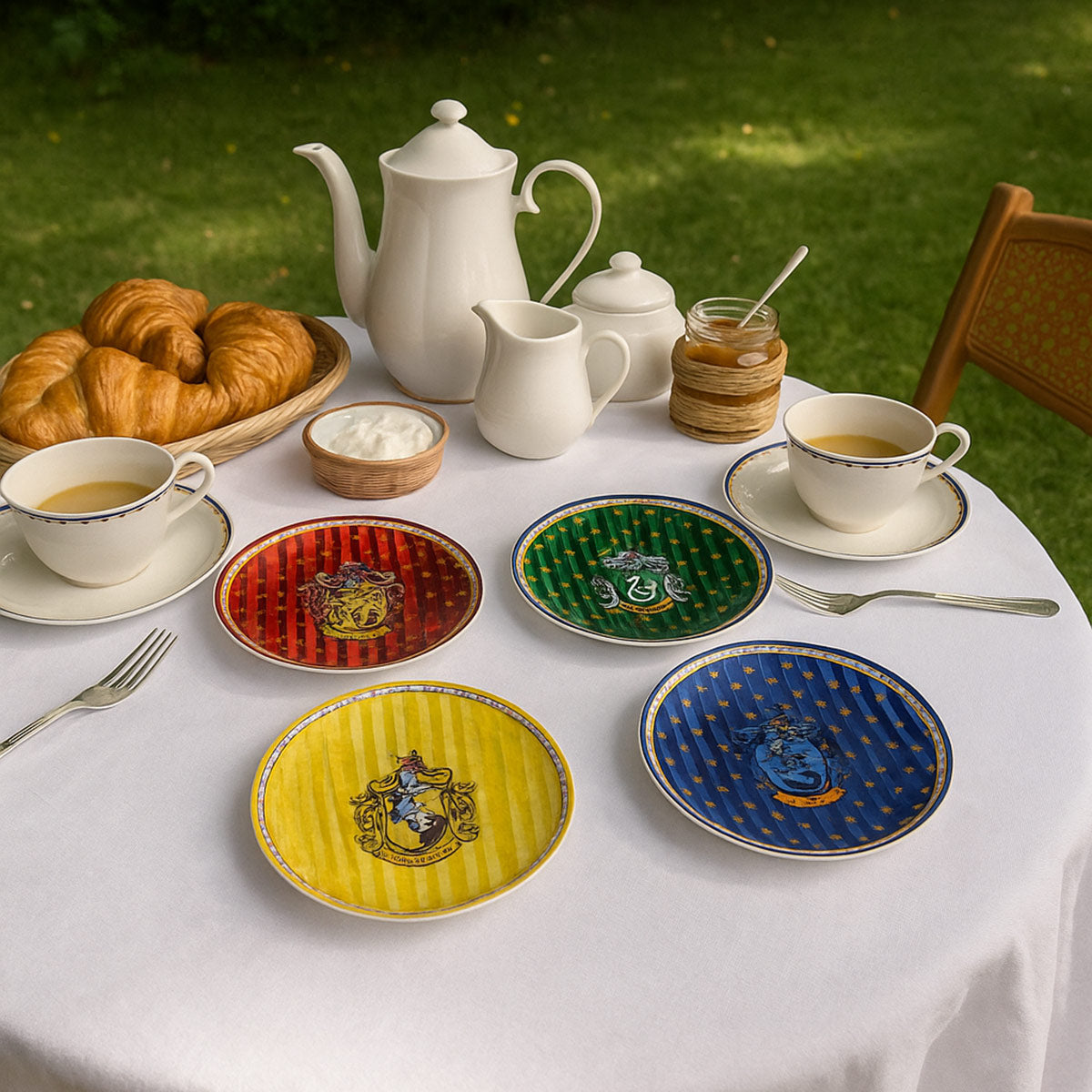 EGAN Harry Potter 4 Piece Dessert Plate Set 19 cm
