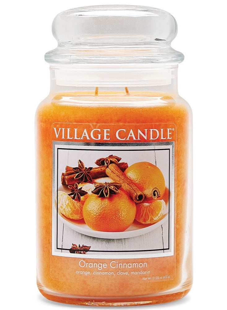 The Village Orange Cinnamon Candle Large.