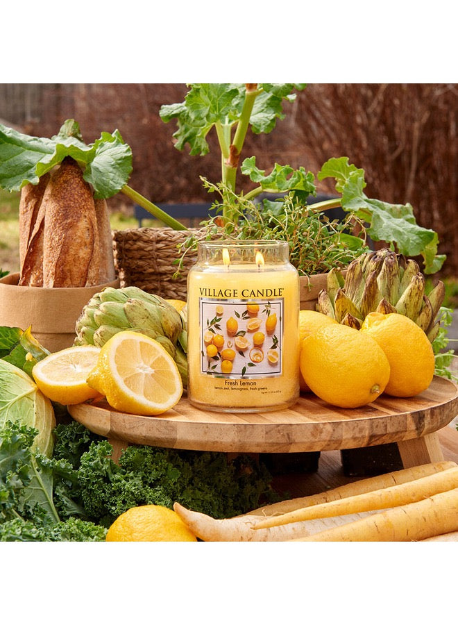 Village Candle Fresh Lemon Medium.