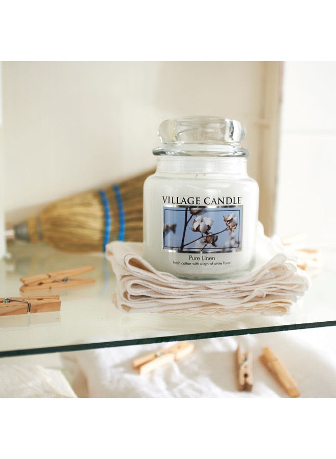 Village Candle Pure Linen Fresh Cotton Medium.
