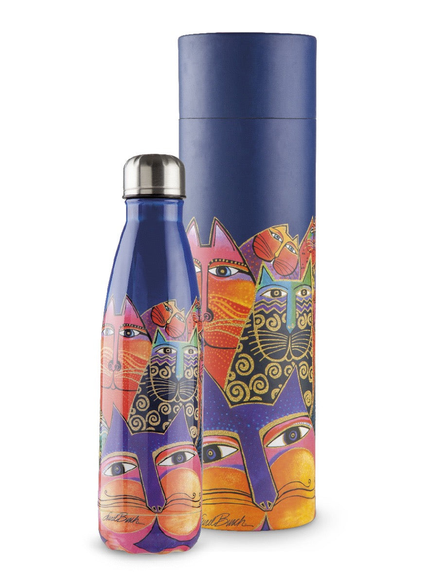Water Bottle Laurel Burch Fantastic Felines Blue ML.500.