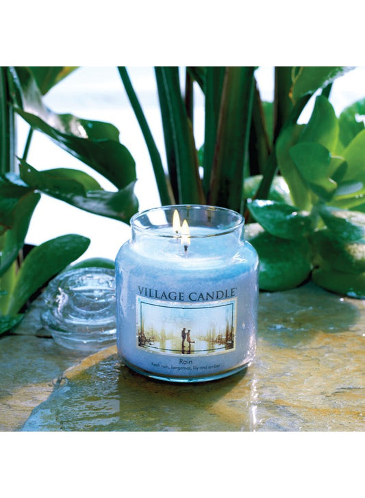 Village Candle Rain Small Glass Dome.