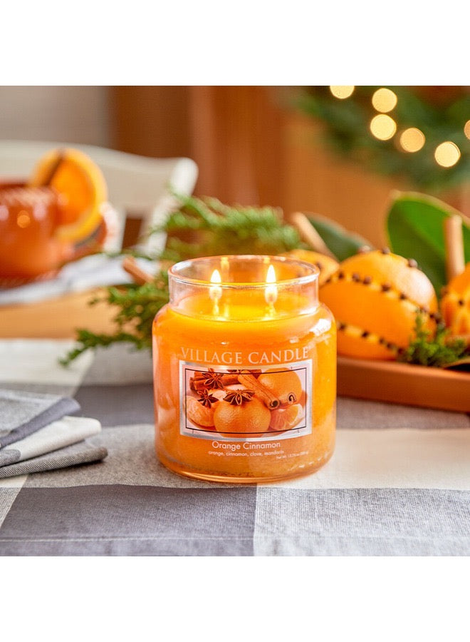 Village Candle Orange Cinnamon Medium.