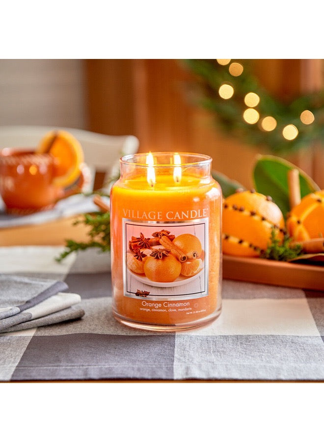 The Village Orange Cinnamon Candle Large.