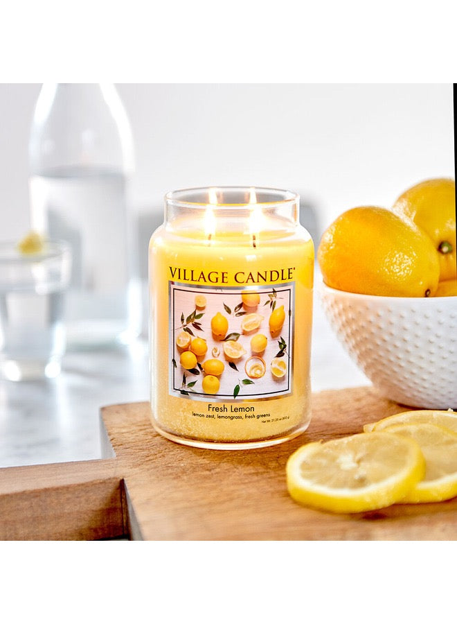 Village Candle Fresh Lemon Medium.