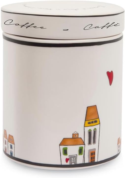 Egan Ivory Enamel Ceramic Storage Jar Small.