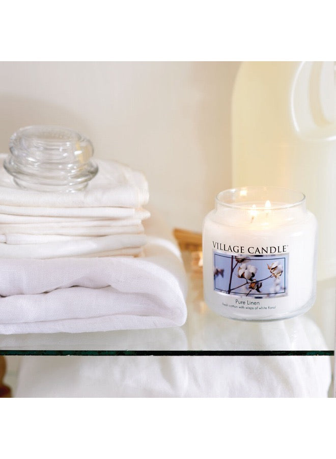 Village Candle Pure Linen Fresh Cotton Medium.