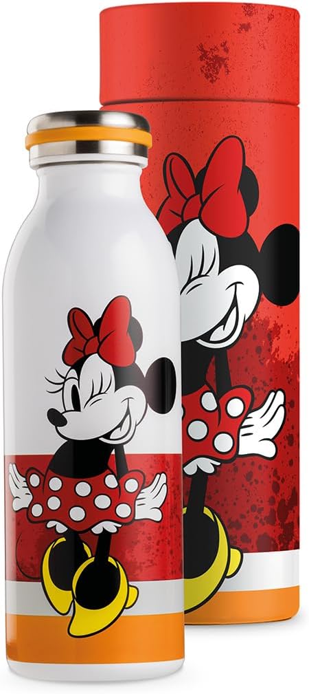 Egan Minnie Mouse I AM Water Bottle 500ml – Premium Stainless Steel Bottle for Hot & Cold Drinks | Leak-Proof, Stylish & Durable (RED).