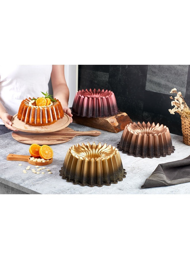 Granite Cake Mould 26 cm Chamomile Copper.