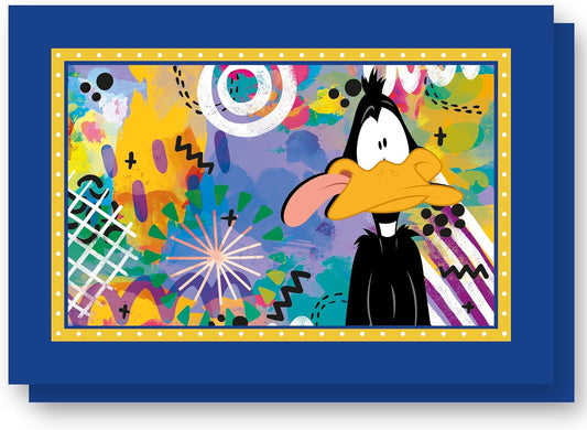 Egan Looney Tunes 2-Piece Cotton Placemats Set – 45x30cm Reusable Table Mats for Looney Tunes Lovers – Dining Decor – Washable Fabric Kitchen Placemats (Daffy Duck).